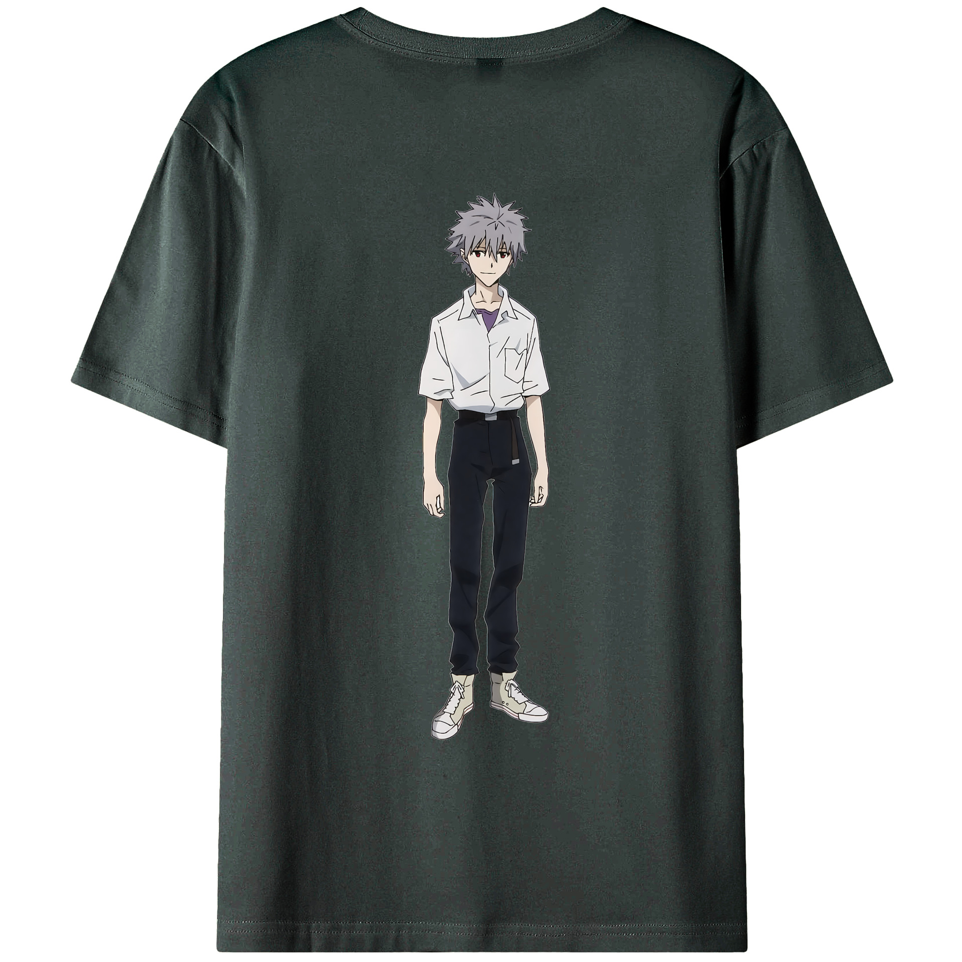 （画像用） EVA 新世紀エヴァンゲリオン 綿100％ メンズ半袖Tシャツ（バックプリント） 通気性